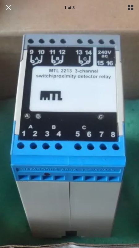 PROXIMITY DETECTOR RELAY MTL 2213 3-CHANNEL SWITCH 